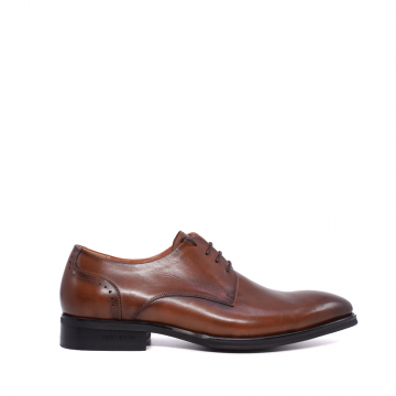 Pantofi derby bărbați Enzo Bertini Premium Collection cognac din piele naturală 1647BP2308CO