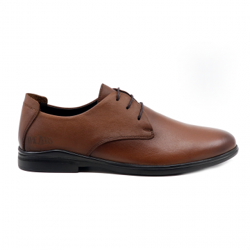 Pantofi derby bărbați TheZeus maro cognac din piele 2105bp77720co