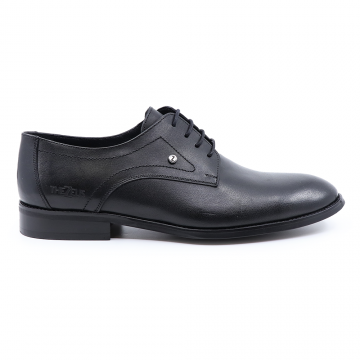 Pantofi derby bărbați TheZeus negri din piele 2105BP26052N