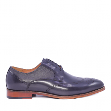 Pantofi oxford bărbați Enzo Bertini gri închis din piele 1646BP221747GR