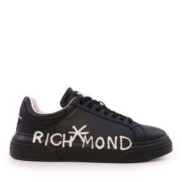 Sneakers bărbați John Richmond negri din piele naturală 2268BP25314N