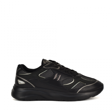 Sneakers bărbați Karl Lagerfeld Mesh Mix negridin piele și textil 2058BP53620N