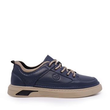 Sneakers de bărbați Benvenuti bleumarin din piele 3857BP619BL