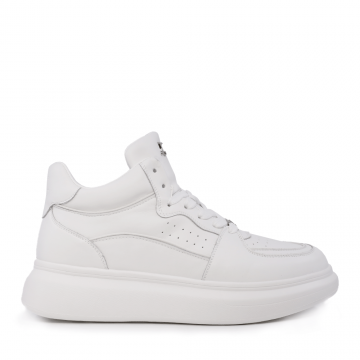 Sneakers high top bărbați Luca di Gioia albi din piele 3918BG131A