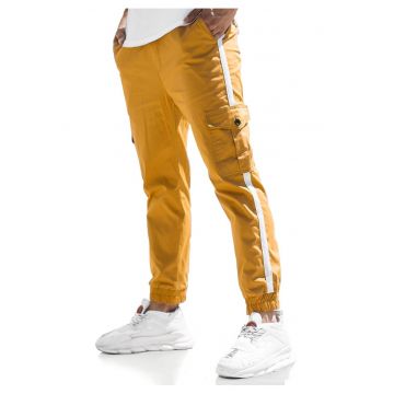 Pantaloni chino jogger pentru barbati camel DJ/5580