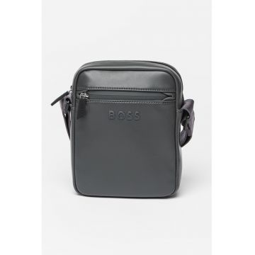 Geanta crossbody de piele ecologica cu logo Dan