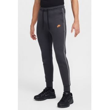 Pantaloni de trening din amestec de bumbac cu detalii fosforescente