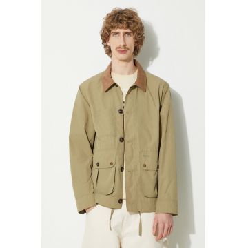 Barbour geaca Denby Casual barbati, culoarea verde, de tranzitie, MCA0965