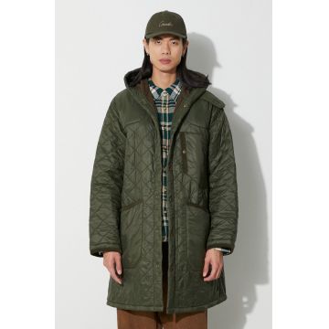 Barbour geacă Overnight Polar Parka bărbați, culoarea verde, de tranziție, MQU1739