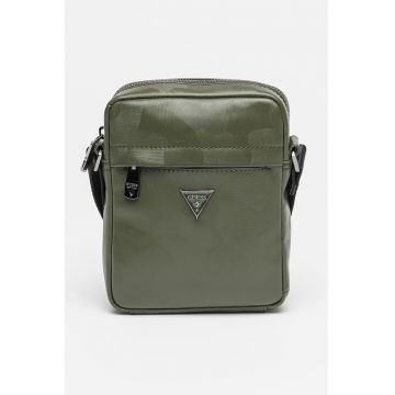 Geanta crossbody de piele cu model camuflaj Venezia