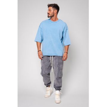 Tricou Prespalat Oversized Blue 13071