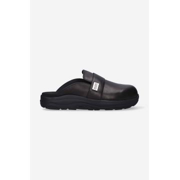 Suicoke șlapi de piele x Tom Wood bărbați, culoarea negru 316LTW.LTW-BLACK