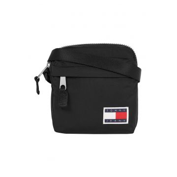 Geanta crossbody cu aplicatie logo