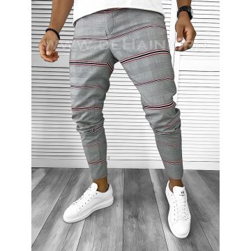 Pantaloni barbati casual regular fit gri A8433 O2-4.2