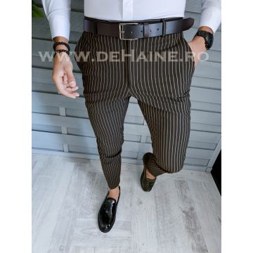 Pantaloni barbati eleganti maro B5357  N2-5.3