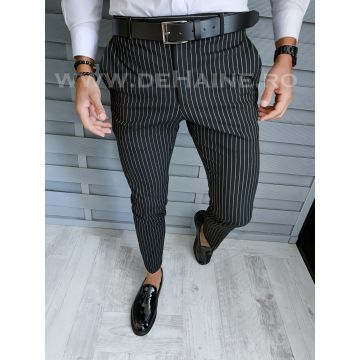 Pantaloni barbati eleganti negri B1810   P18-4.2