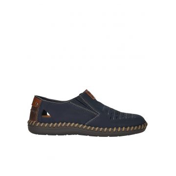 Pantofi casual barbati Piele - Bleumarin -