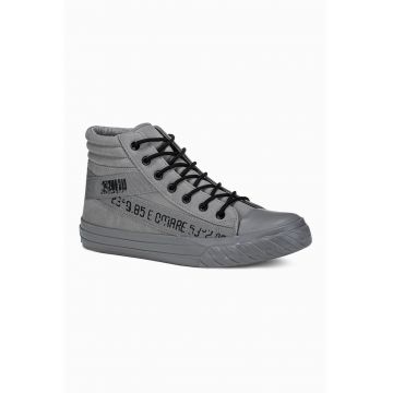 Pantofi sport high-cut din piele ecologica