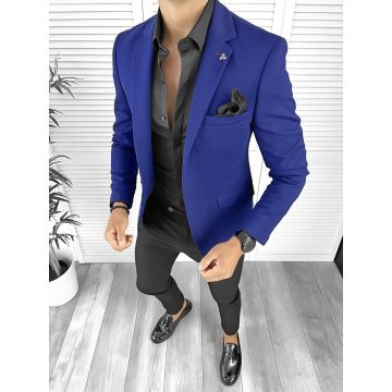 Sacou barbati bleumarin slim fit b8335E 117-4