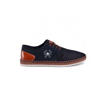 Tenisi barbati - Navy Sherry Flats - Piele naturala - Albastru