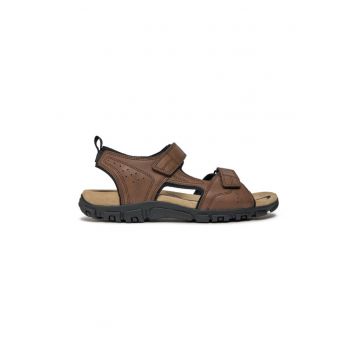 Sandale barbati - 303264 - Piele ecologica - Maro -