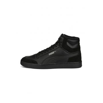 Pantofi sport mid-high cu insertii de piele intoarsa Suffle Fur Forest Night