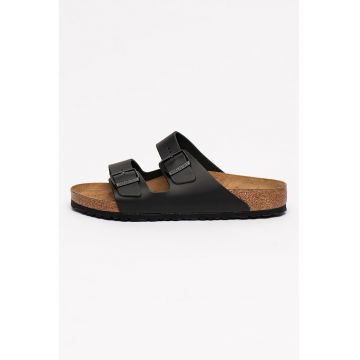 Papuci regular fit de piele cu catarama Arizona