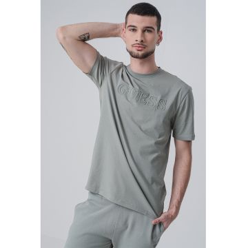 Tricou cu logo in relief - pentru fitness