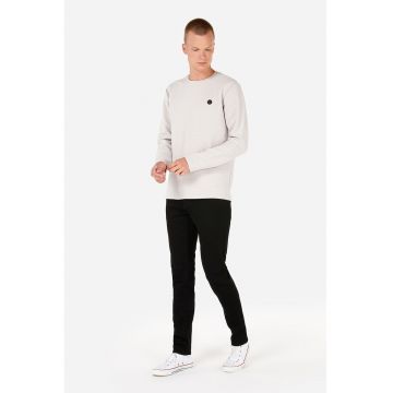 Bluza regular fit cu decolteu la baza gatului