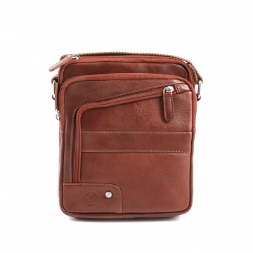 Geantă crossbody bărbați Benvenuti maro cognac din piele 263bgea6214co