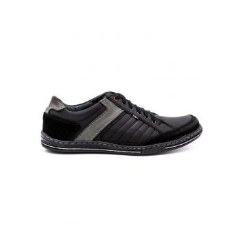 Pantofi casual 236GT - Piele naturala - Negru