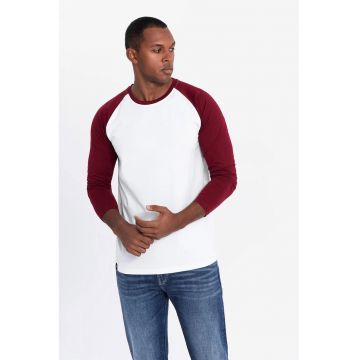 Bluza din bumbac cu maneci raglan