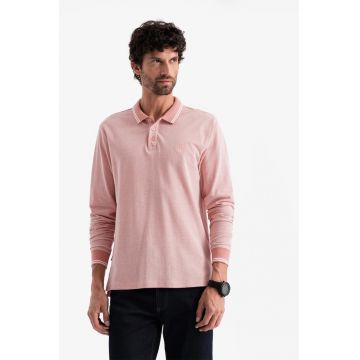 Bluza polo cu fenta cu fermoar