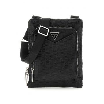 Geanta crossbody de piele ecologica cu buzunare frontal cu fermoar Siena