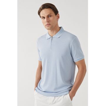 Tricou polo striat