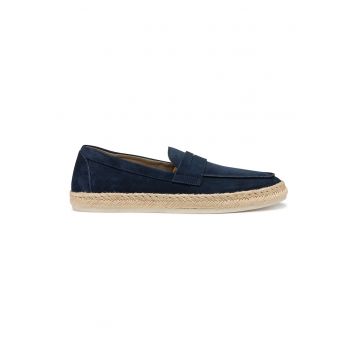 Pantofi loafer uni de piele intoarsa