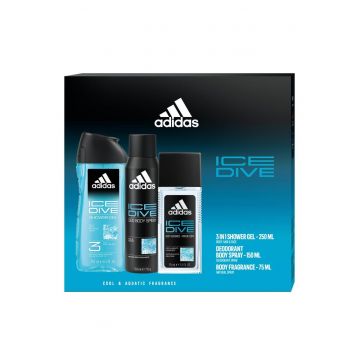 Set Cadou  Ice Dive: Deodorant Natural Spray - 75 ml + Deodorant - 150 ml + Gel de dus - 250 ml