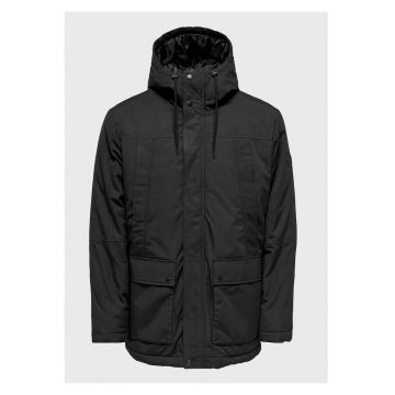 Geaca parka barbati -  209763010 - Poliester - Negru