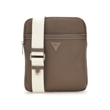 Geanta crossbody de piele ecologica cu logo Certosa