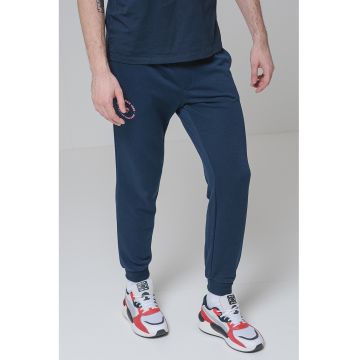 Pantaloni de trening regular fit din amestec de bumbac