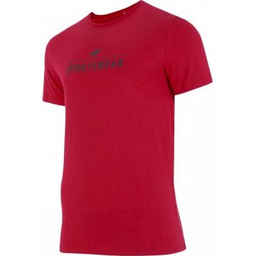 Tricou barbati -  Bumbac - Rosu/Negru