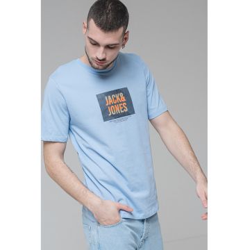 Tricou de bumbac cu logo Hudson