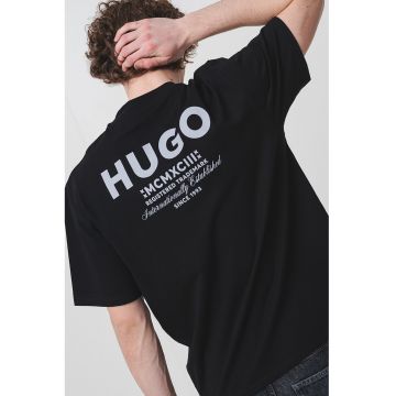 Tricou de bumbac cu logo Nalono