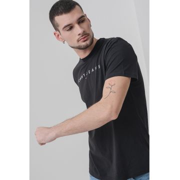 Tricou din bumbac cu logo brodat