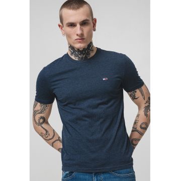 Tricou slim fit cu logo discret