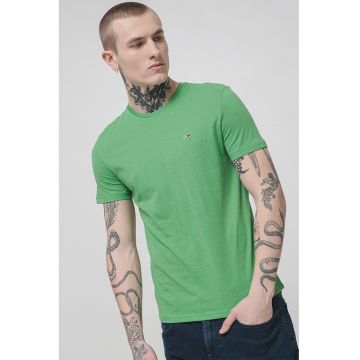 Tricou slim fit cu logo discret