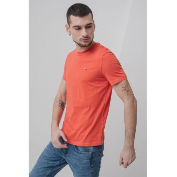 Tricou slim fit cu logo discret