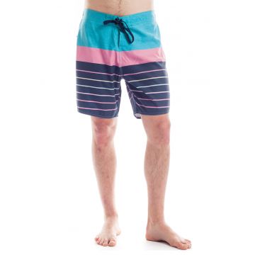 Pantaloni scurti de baie cu design colorblock Lano - Albastru/Rozsddf