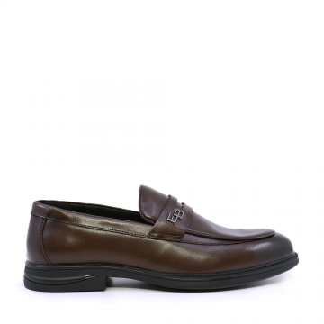 Pantofi tip loafer bărbați Enzo Bertini maro din piele naturală 3869BP642M