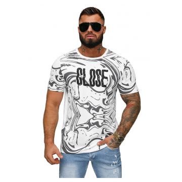 Tricou barbati alb  O/MPO3470